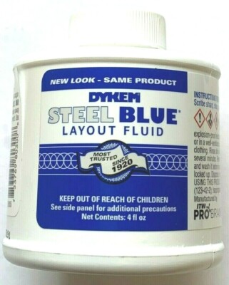 DYKEM STEEL BLUE LAYOUT/STAINING FLUID 4oz BRUSH-IN-CAP 80300