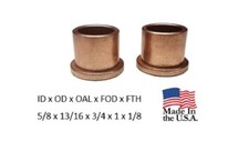 2pc, Bronze Flange Bushing 5/8 x 13/16 x 3/4 Made In USA Sleeve Bearing