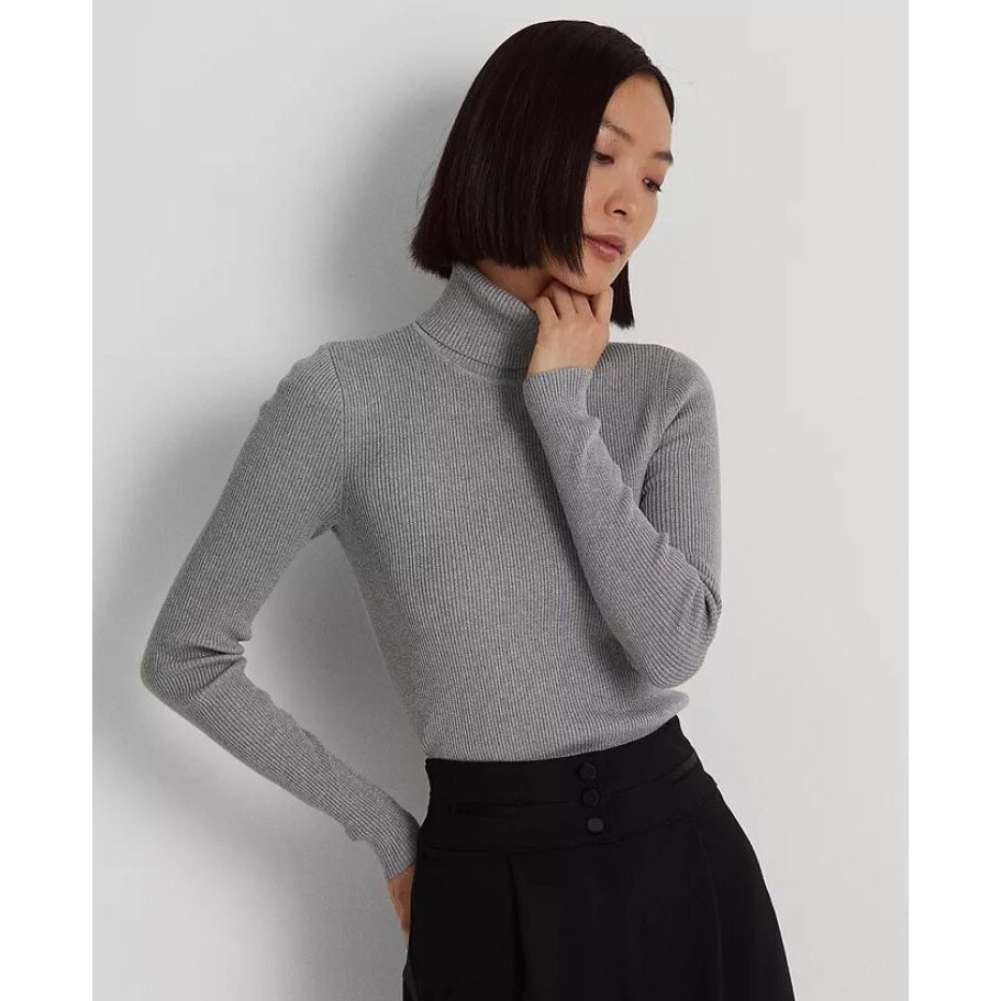 Lauren Ralph Lauren Womens M Gray Metallic Long Sleeves