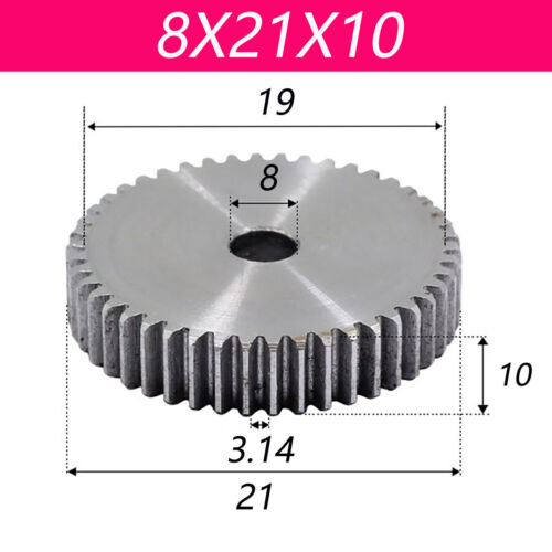 1 Modul Spur Gears Pinion Gear Thick 10mm 8-200 Teeth Dia 18~153mm 45# Steel - Picture 21 of 83