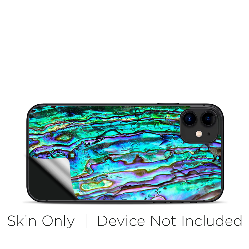 APPLE IPHONE 11용 스킨 데칼 랩 - 전복 리플 그린 블루 퍼플-Freehip.co.kr