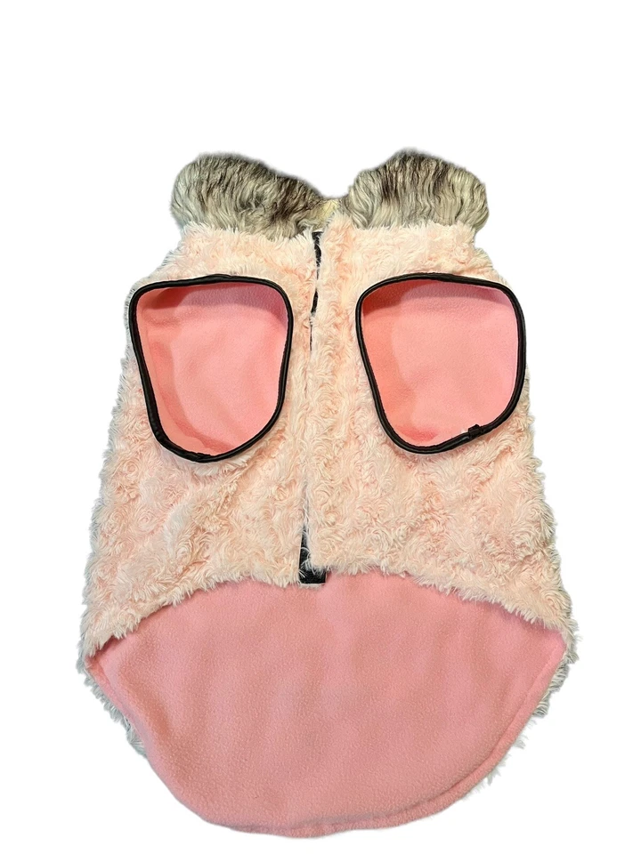 Pet Life Luxe Grande "Pinkachew" Encantador Diseñador Piel Sintética Perro Abrigo Chaqueta Rosa Foto 3 de 4