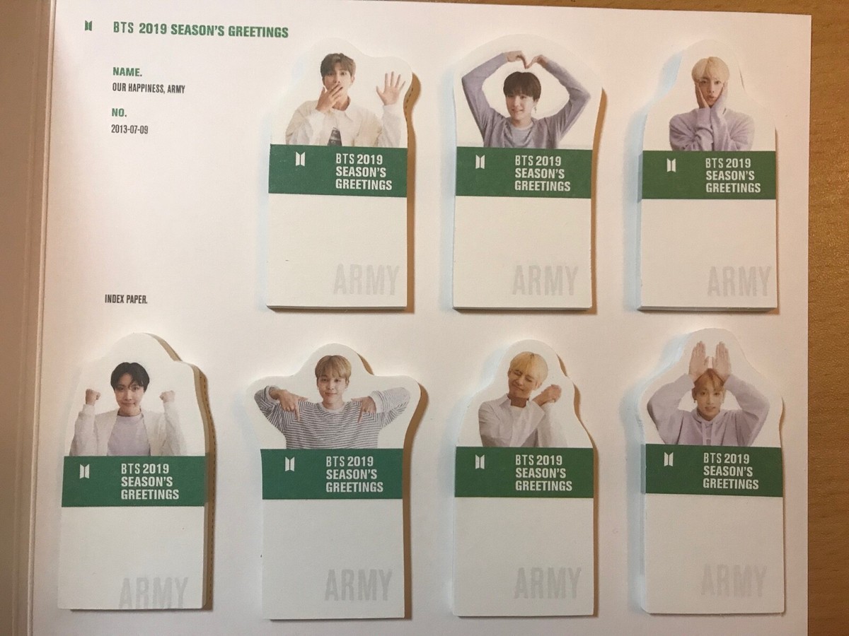 BTS 2019 SEASON'S GREETINGS ジョングク BTS Official 2019 Season's Greeting RM SUGA JHOPE JIN JIMIN V