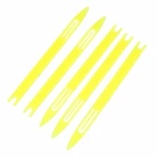 5 Pcs Yellow Plastic Fishing Net Repair Netting Needle Shuttles