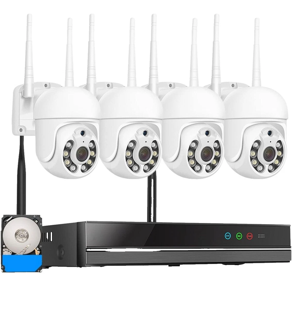 EZVIZ Outdoor & Indoor IP & Smart Security Camera Systems 4 Cameras ...