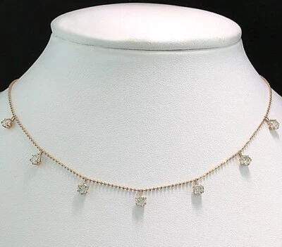 Brillant Collier 1,55 carat 7 Diamanten 750 Roségold Wert 5.940 € Neu - Bild 1 von 4