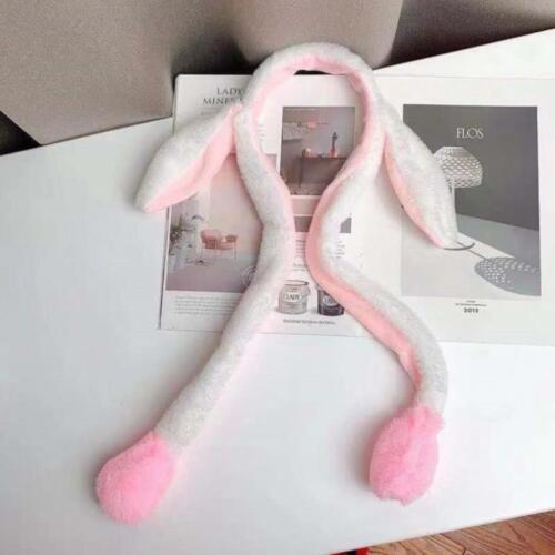 Bunny Ears Headband Moving Cute Warm Plush Airbag Rabbit Funny Gift Movable ZF - Imagen 5 de 9