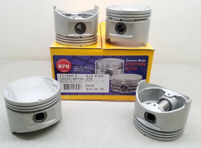 11-064-3 NPR Piston Kit 0.75 Fits Nissan 2.0L SOHC 4CYL 85.00MM Z20E Z20S