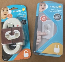 Safety 1st Secure Press Electrical Plug Protectors 24 Pack Outlet 2 Cabinet Lock