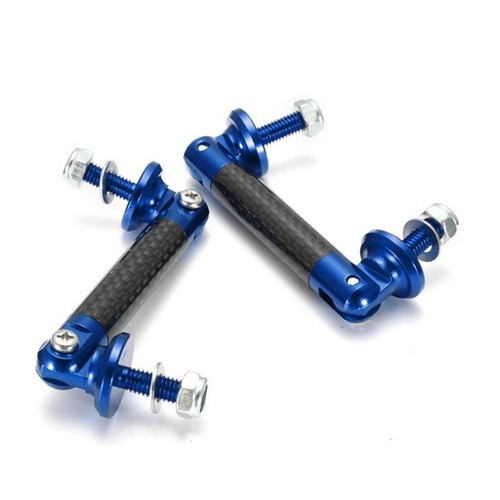 Retractable Rod Support Bars Front Rear Bumper Carbon Spoiler 2pcs Lip Splitter - Picture 6 of 17