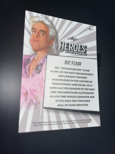 Ric Flair Leaf Heroes of Wrestling 2023 B-7 WWE WWF WCW Woooooooooooo - Bild 2 von 2