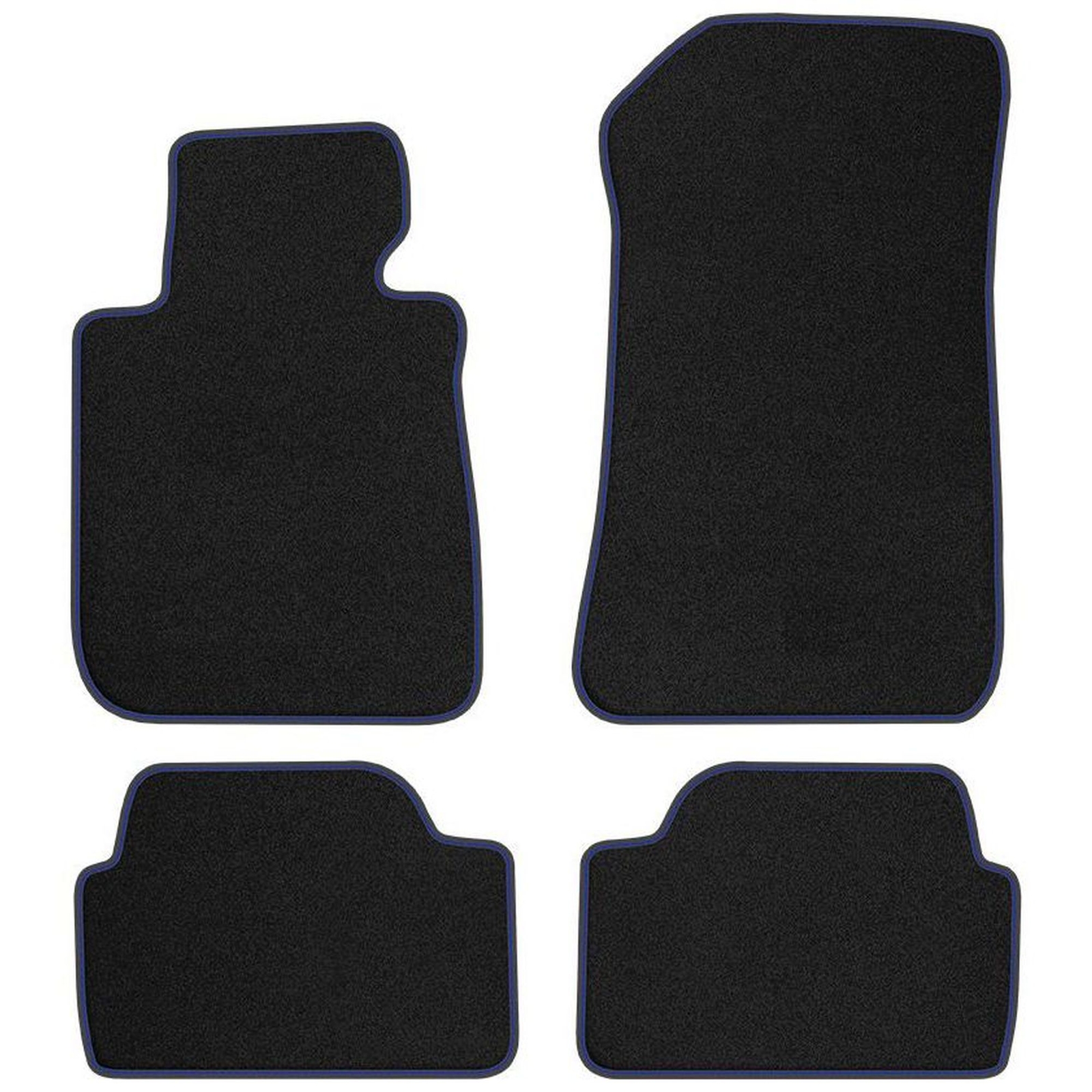 Jeu de tapis de sol velours bleu mat BMW Série 1 E87 2004-2011