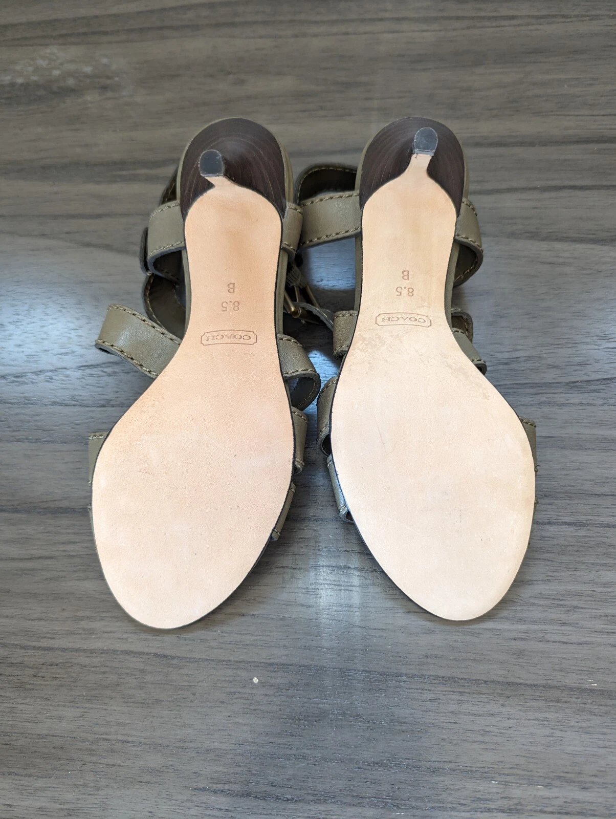 Scarpe con tacco Coach Rapture punta aperta slingback misura 8 5