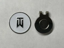 Tiger Woods TW Nike 1" Coin Style Golf Marker W/BONUS HAT CLIP - A Great Deal!