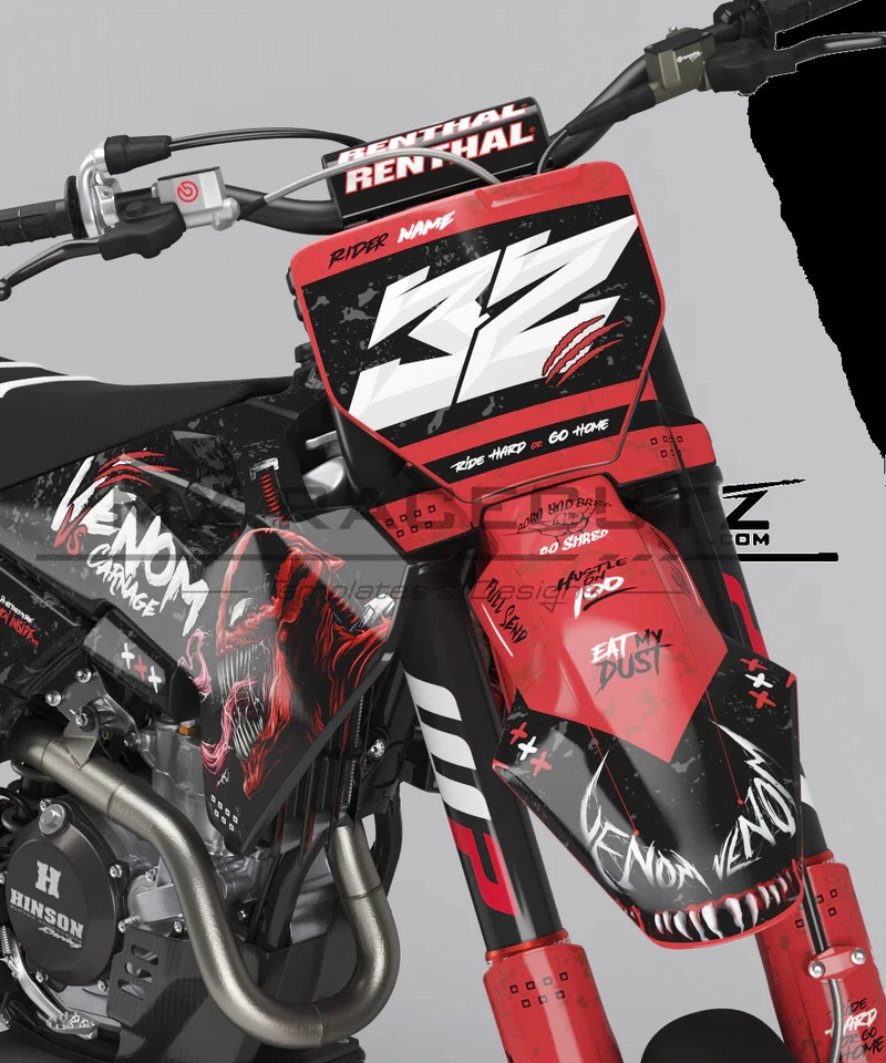 Graphic Kit Vinyl Wrap Decals Sticker motocross 2023+ HUSQVARNA FC/TC MX VENOM - Image 2 of 4