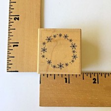 Circle of Snowflakes Rubber Stamp - NEW