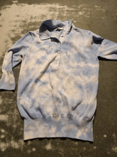 Ann Mashburn blue white sky 3/4 length sleeve sweater sz S