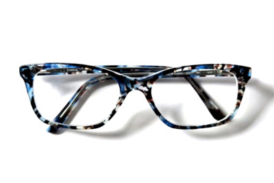 BEBE BB5145 400 NEW BLUE BROWN OVAL FLORAL AUTHENTIC EYEGLASSES FRAMES 53-17-135