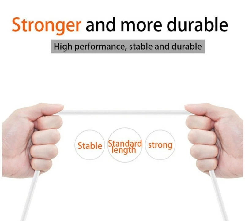 For Samsung Galaxy A10e A20 A50 10Ft Fast Charger Type C Charging Cable White - Image 4 of 4