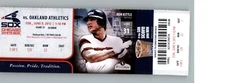 Oakland Athletics vs Chicago White Sox 6/9/2013 Full Ticket - Ron Kittle.