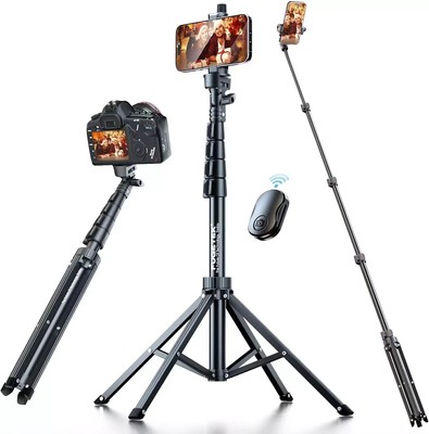 Selfie Stick Tripod with Bluetooth Remote Portable for iPhone and Android Phones