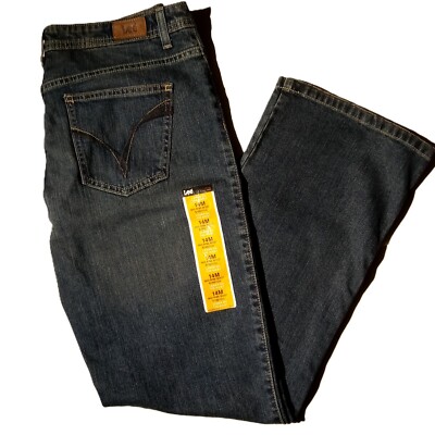 LEE Jeans Women's sz 14M   Mid Rise   Bootcut   Stretch  Back pocket Stitch  NWT