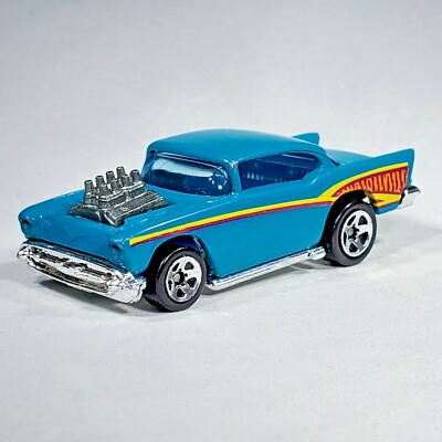 HOT WHEELS '57 Chevy Teal Car Mainline Chevrolet 1992 Malaysia