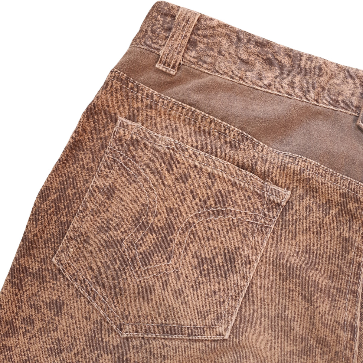 Tornado Mart Japan Pants Flared Bootcut Dyed Print Stretch Size