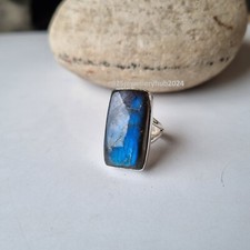 Labradorite Gemstone Ring 925 Sterling Silver Gift For Girls Lovely Ring PG4867