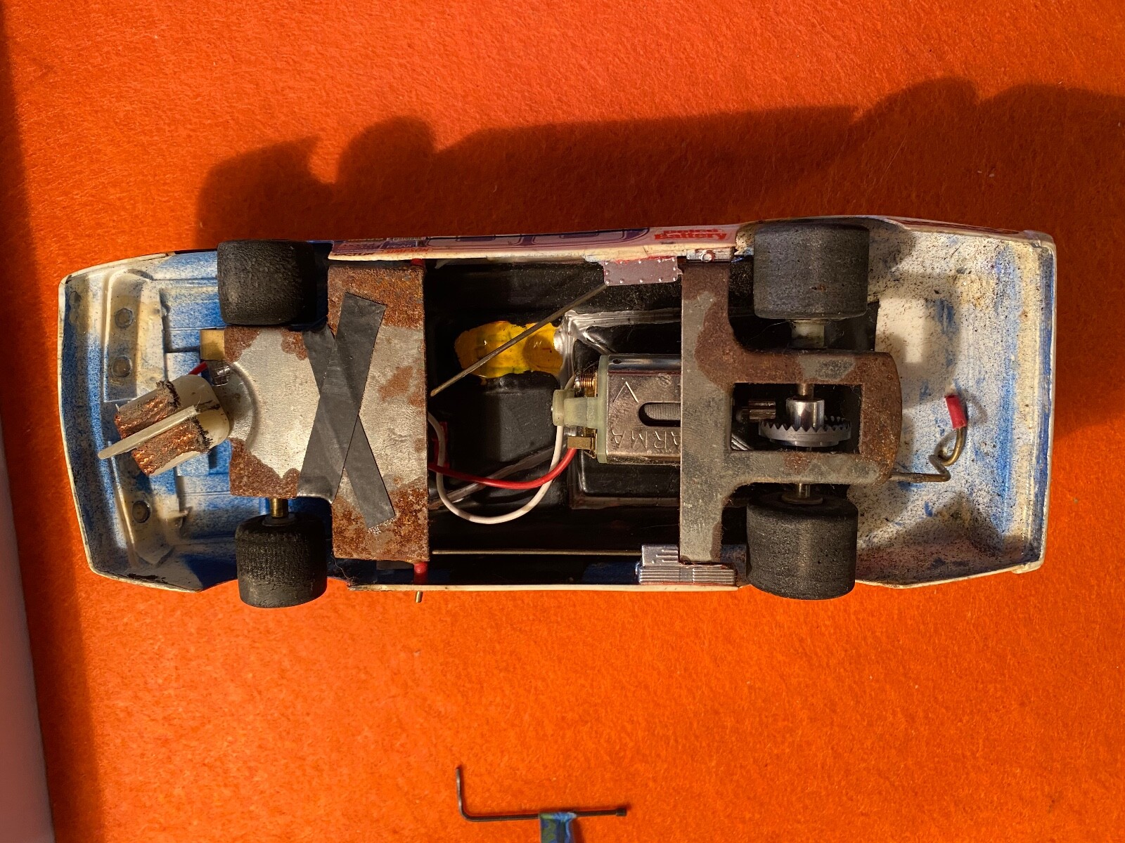 1/24 SCALE Oldsmobile NASCAR hardbody SLOT CAR W/PARMA 1/32 CHASSIS and