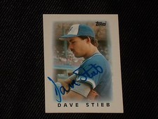 DAVE STIEB 1986 TOPPS MLB LEADERS SIGNED AUTOGRAPHED CARD #36 TORONTO BLUE JAYS