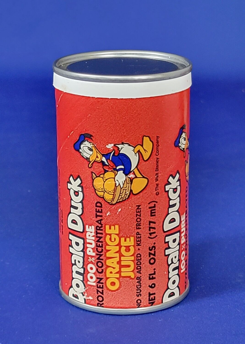 Vintage Walt Disney DONALD DUCK 6 oz Pure Orange Juice Advertising