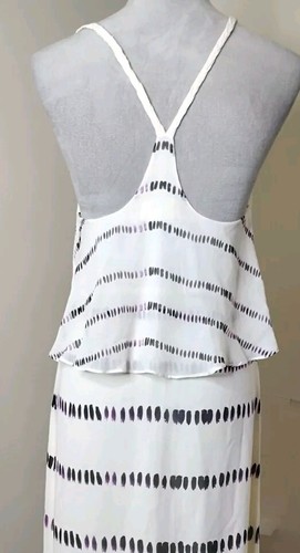 Quicksilver Silk Maxi Dress Womens Size M Beachy Boho Surf Vacation - Picture 4 of 8