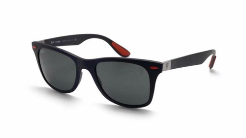 Scuderia Ferrari RAY-BAN Sunglasses RB 4195-M F602/71 Matte Black w/  Grey-Green | eBay