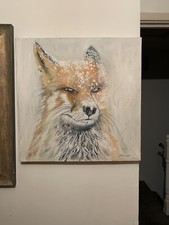 Fox Badger On Box TELA Wildlife Art di David Tarrant