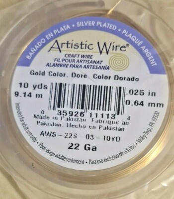 Künstlerischer Draht Schmuck Basteldraht Goldfarben 22 Stärke 10 Yards