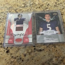 2008 LEAF CERTIFIED JOE FLACCO FRESHMAN FABRIC AUTO 30/100 STAR ROOKIE