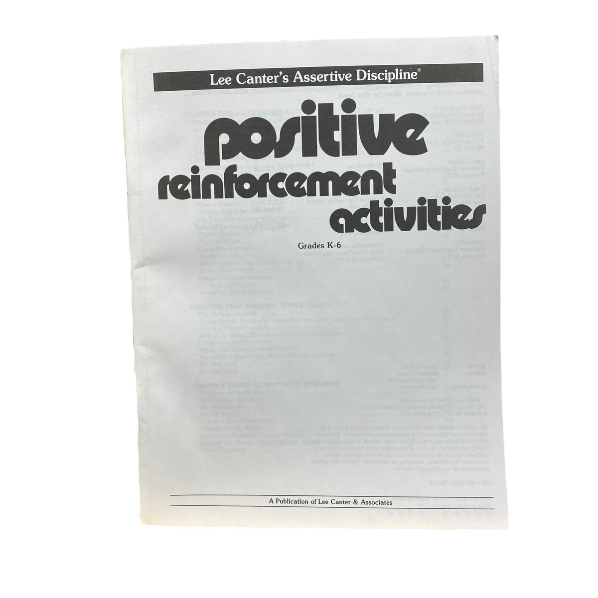 Lee Canter's Assertive Discipline Positive Reinforcement By Diana