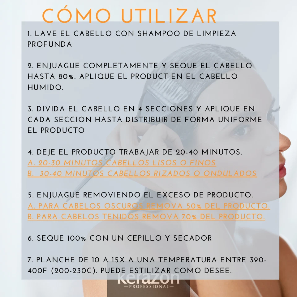 KERAZON Brazilian Hair BTX Treatment Hair Mask 8oz Deep Conditioning - Image 4 of 4