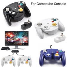 For Gamecube Classic GC NGC,Wireless Game Controller W/ Adapter /Wired Gamepad