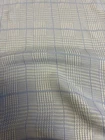 5 Metres Light Blue Check cotton Viscose  Blend Lightweight Fabric.