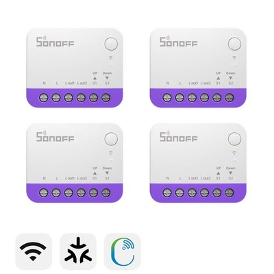 4Pack SONOFF WLAN Rolladen Zeitschaltuhr Jalousie Schalter eWeLink APP Steuerung