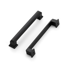 1 Pack Matte Black Cabinet Pulls, 5 Inch 128mm Hole Center Zinc Alloy Drawe...