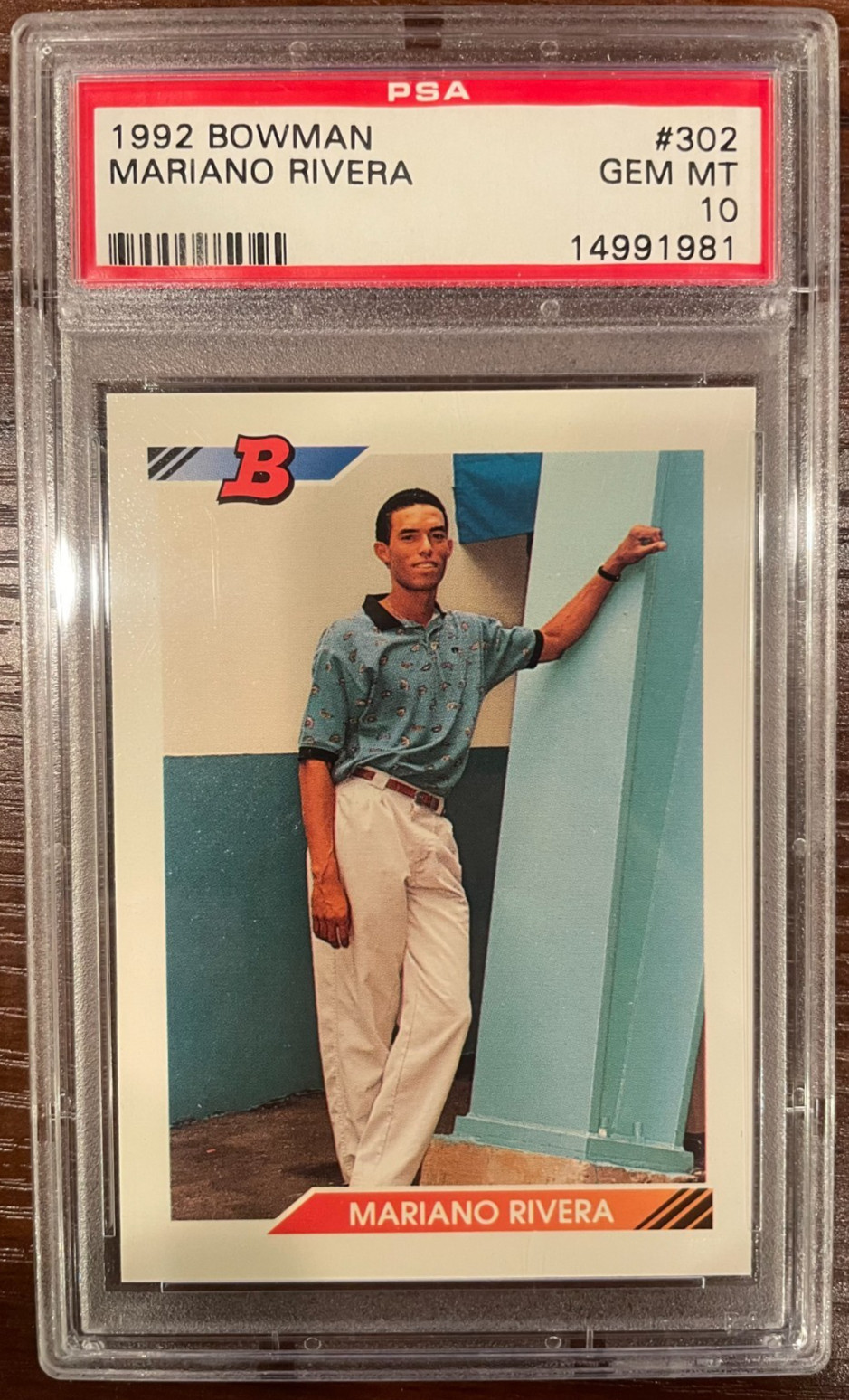 1992 BOWMAN #302 MARIANO RIVERA PSA 10