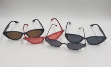 Lot Of 4 Cat Eye Glasses Sunglass Frames Red Black Plastic Metal