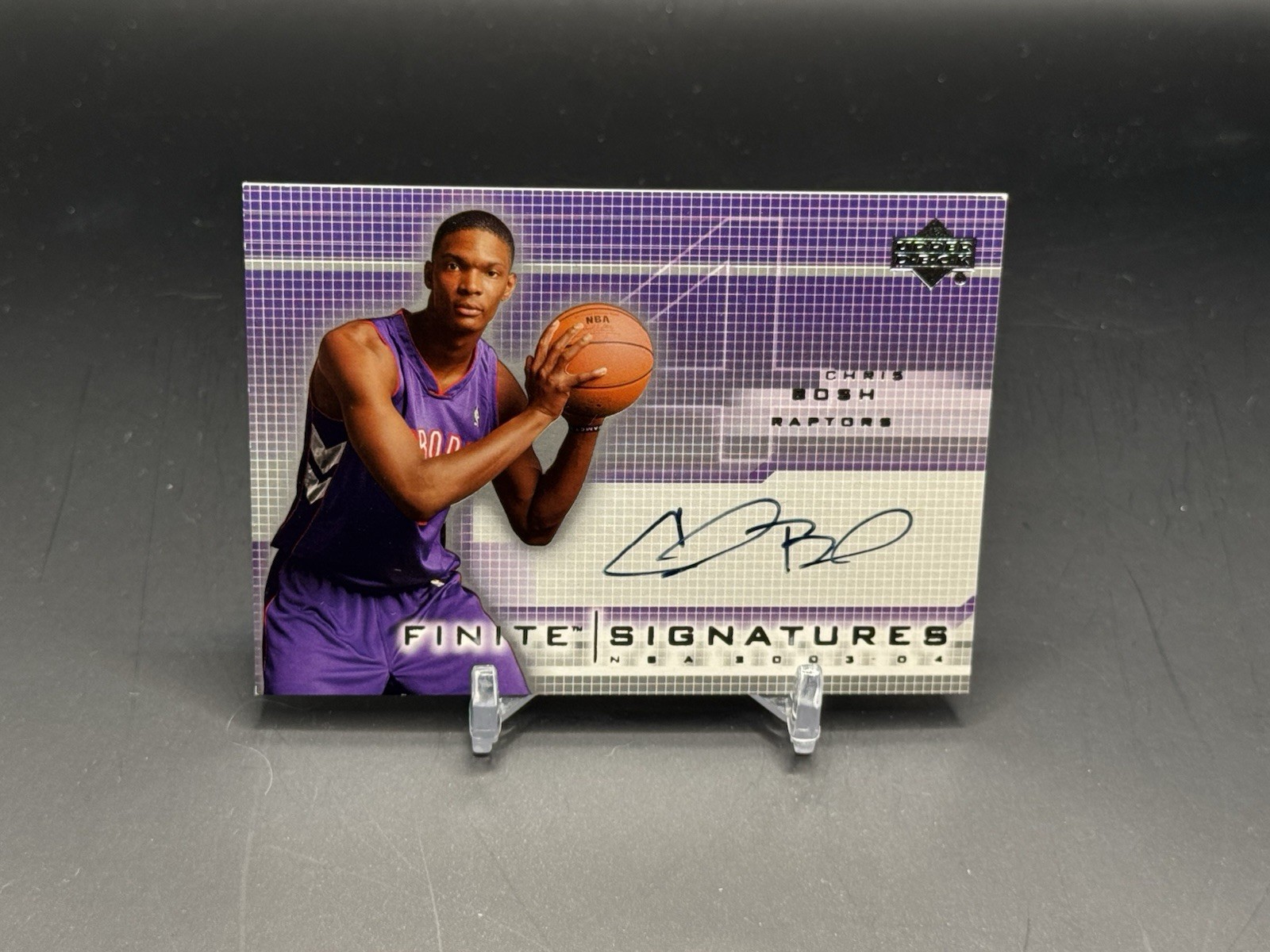 2003-04 Upper Deck Finite Signatures Chris Bosh Auto #BO Raptors Rookie