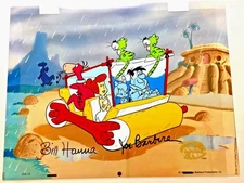 Hanna-Barbera Flintstones Cel “Windshield Wiper” #1/300 Signed Hanna & Barbera