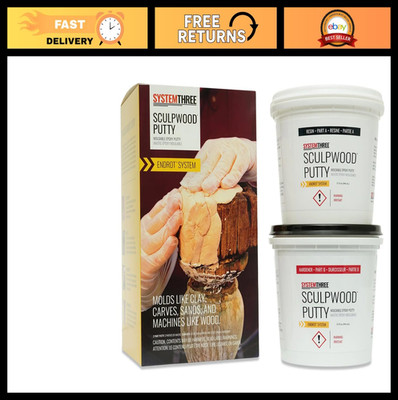 SculpWood Putty Kit 0.5 Gallon - Brown Wood Repair, Filler & Adhesive Solution