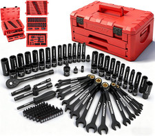 Premium 132-piece Mechanics Tool Set Saemetric 14 38 Drive Socket Set R