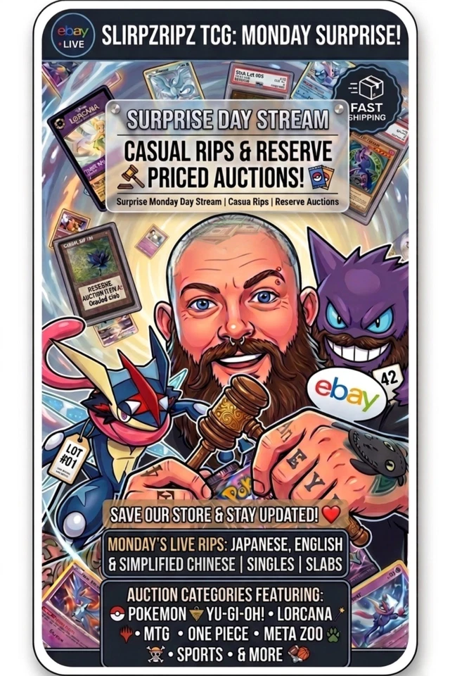 POKEMON , YU-GI-OH , LORCANA , MAGIC THE GATHERING , SPORTS & MORE!